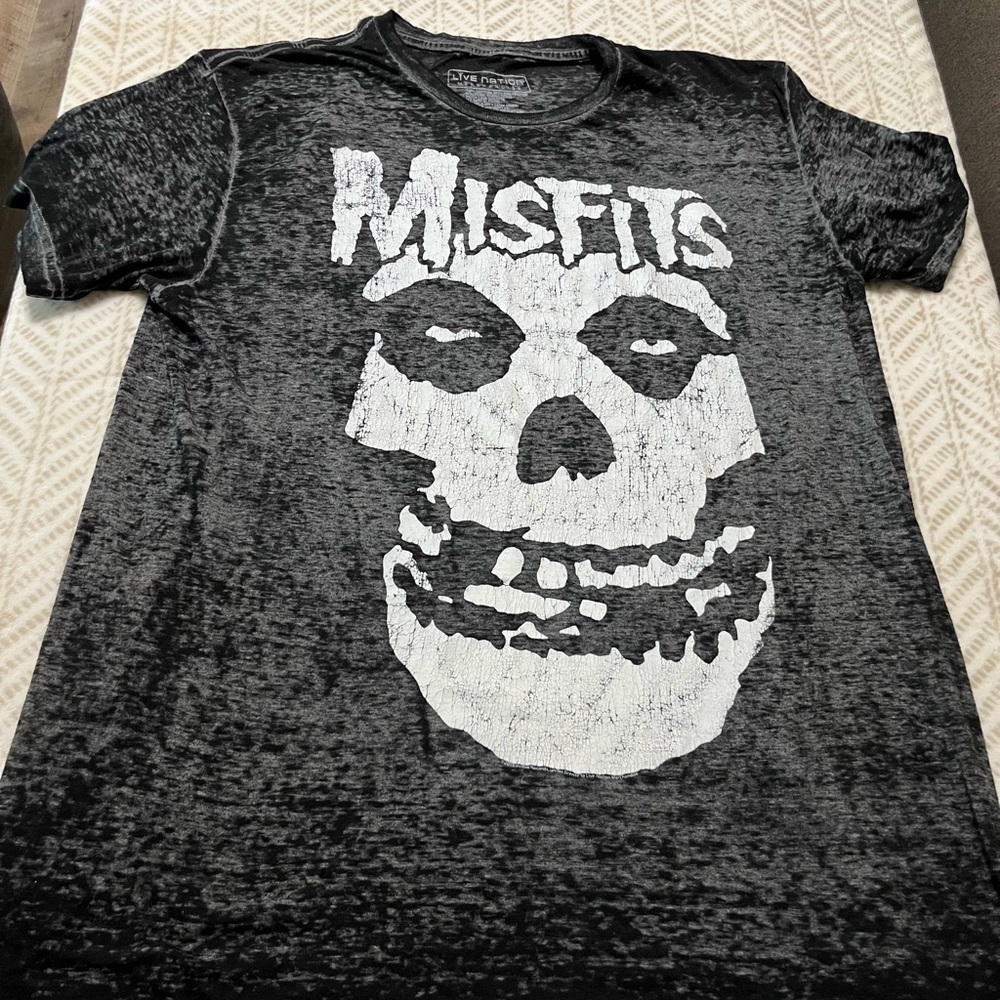 Misfits Band T Shirt Mens (XL) Skull Print Black 7-3-25